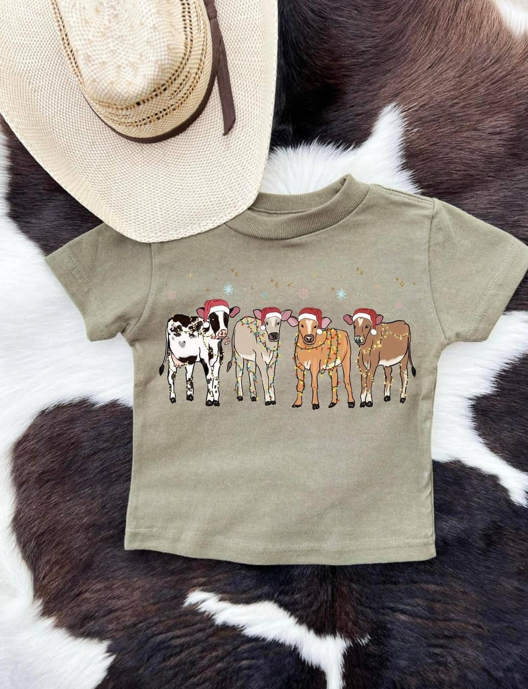 Cows and Christmas Lights Shirt